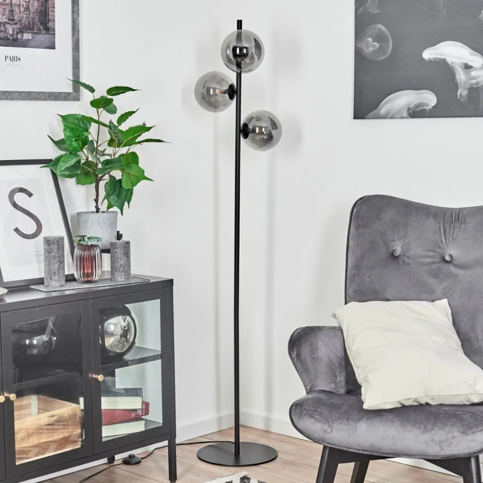 Lampadaire Remaisnil Noir, 3 Lumieres