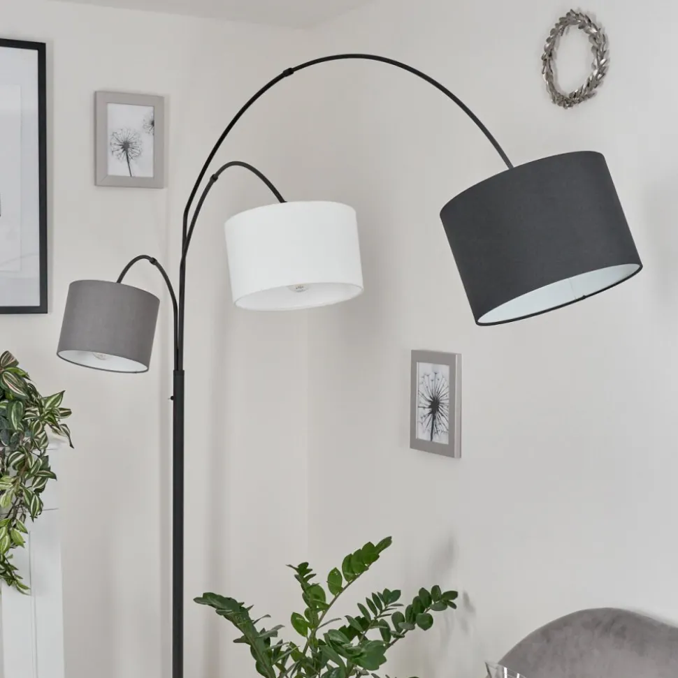 Lampadaire Renfrew Noir, 3 Lumieres