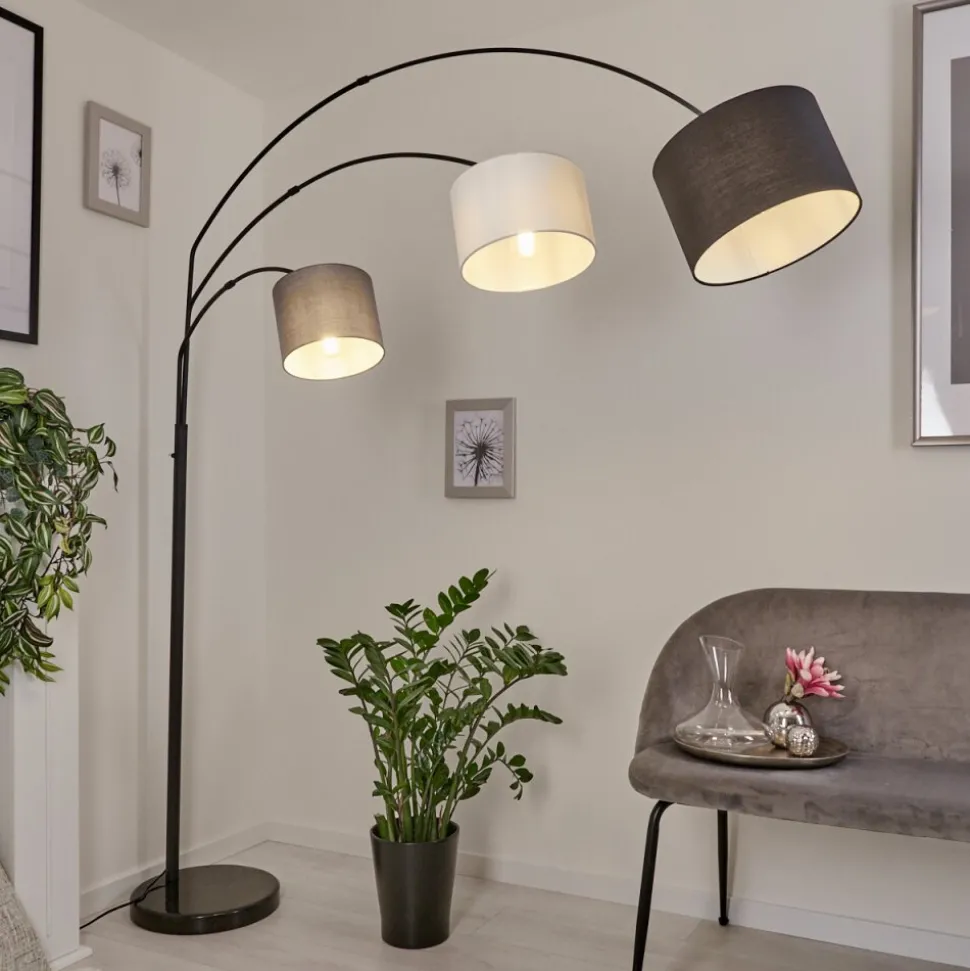Lampadaire Renfrew Noir, 3 Lumieres