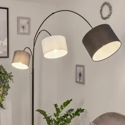 Lampadaire Renfrew Noir, 3 Lumieres
