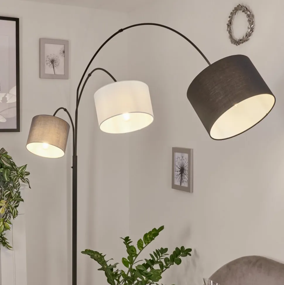 Lampadaire Renfrew Noir, 3 Lumieres