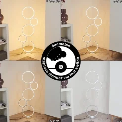 Lampadaire Rodekro Led Argente, 1 Lumiere