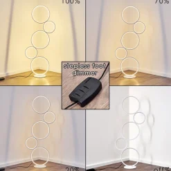 Lampadaire Rodekro Led Blanc, 1 Lumiere