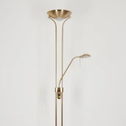 Lampadaire Rom Led Vieux Laiton, 2 Lumieres