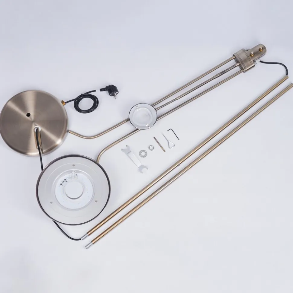 Lampadaire Rom Led Vieux Laiton, 2 Lumieres