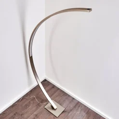 Lampadaire Ruswil Led Nickel Mat, 1 Lumiere