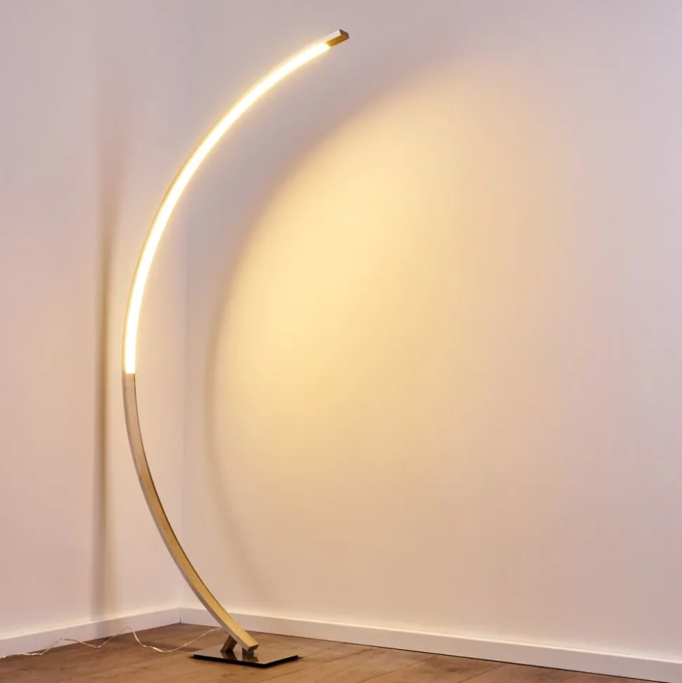 Lampadaire Ruswil Led Nickel Mat, 1 Lumiere