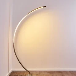 Lampadaire Ruswil Led Nickel Mat, 1 Lumiere