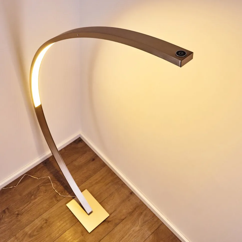 Lampadaire Ruswil Led Nickel Mat, 1 Lumiere