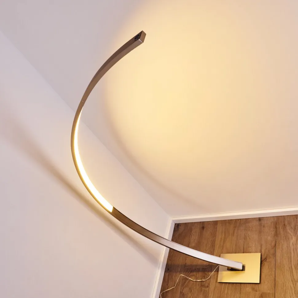Lampadaire Ruswil Led Nickel Mat, 1 Lumiere