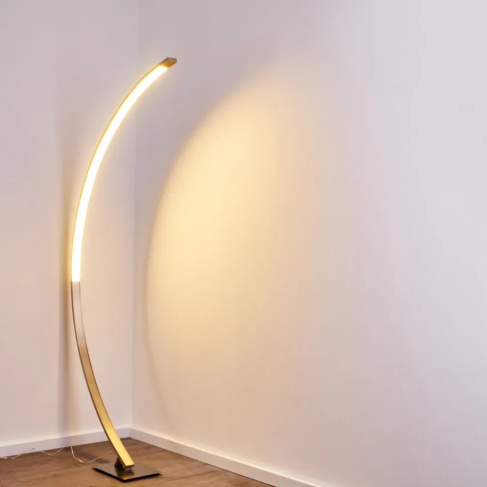 Lampadaire Ruswil Led Nickel Mat, 1 Lumiere