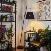 Lampadaire Saillon Noir, 1 Lumiere