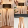 Lampadaire Saladillo Bois Fonce, Blanc, 1 Lumiere