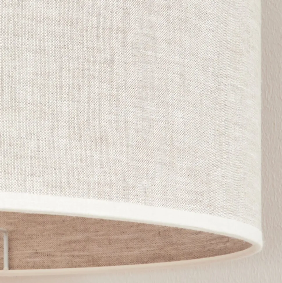 Lampadaire Saladillo Bois Fonce, Blanc, 1 Lumiere