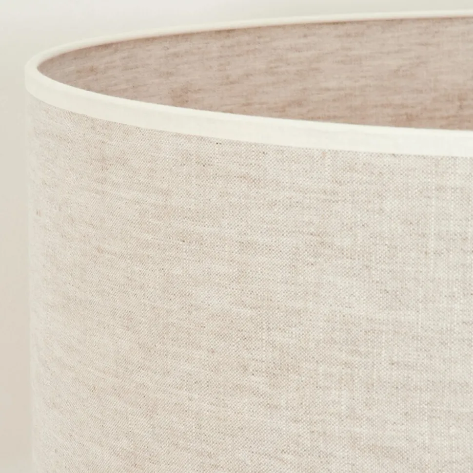 Lampadaire Saladillo Bois Fonce, Blanc, 1 Lumiere