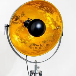 Lampadaire Saturn Chrome, Noir, 1 Lumiere
