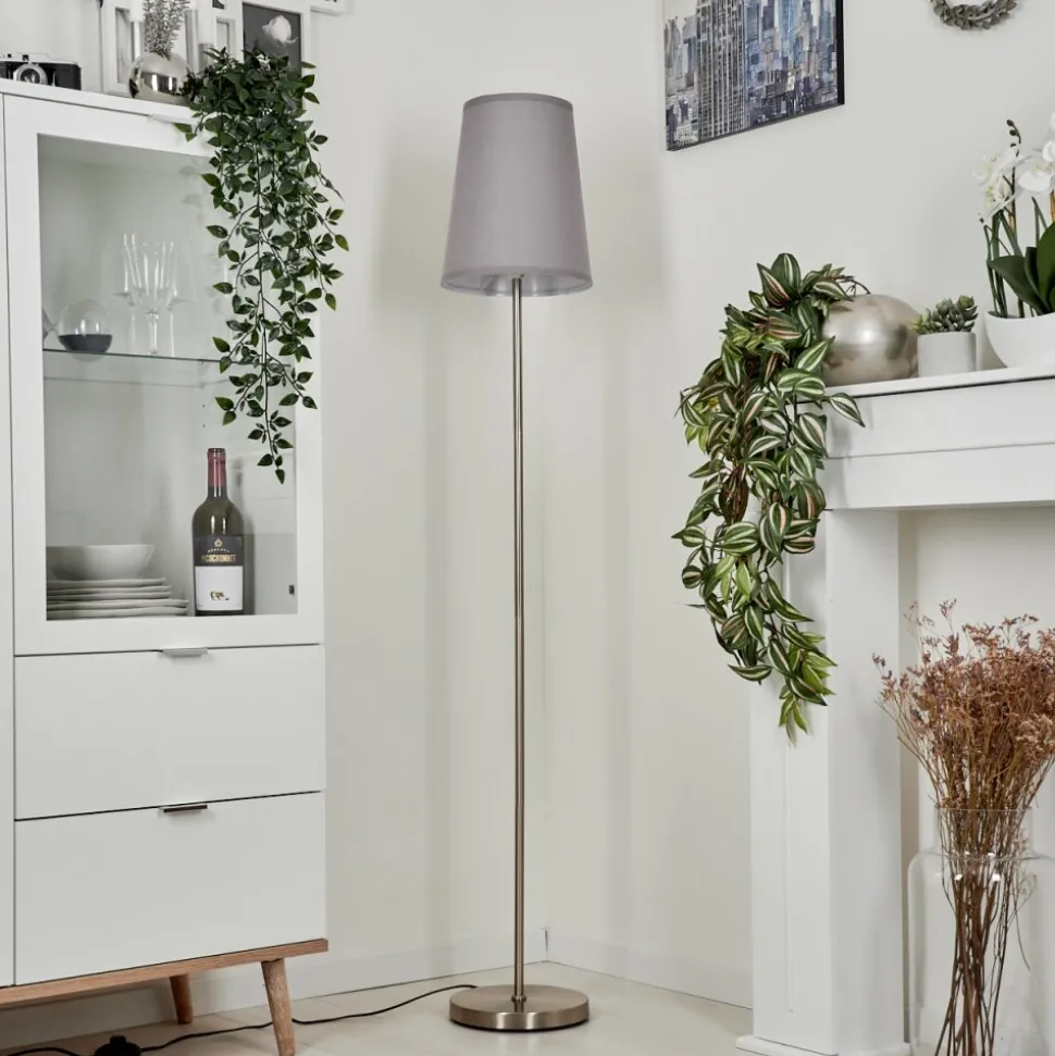 Lampadaire Snar Nickel Mat, 1 Lumiere