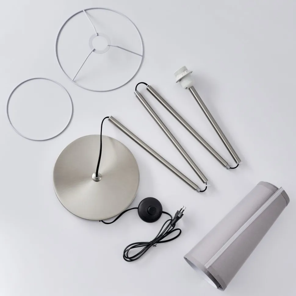 Lampadaire Snar Nickel Mat, 1 Lumiere