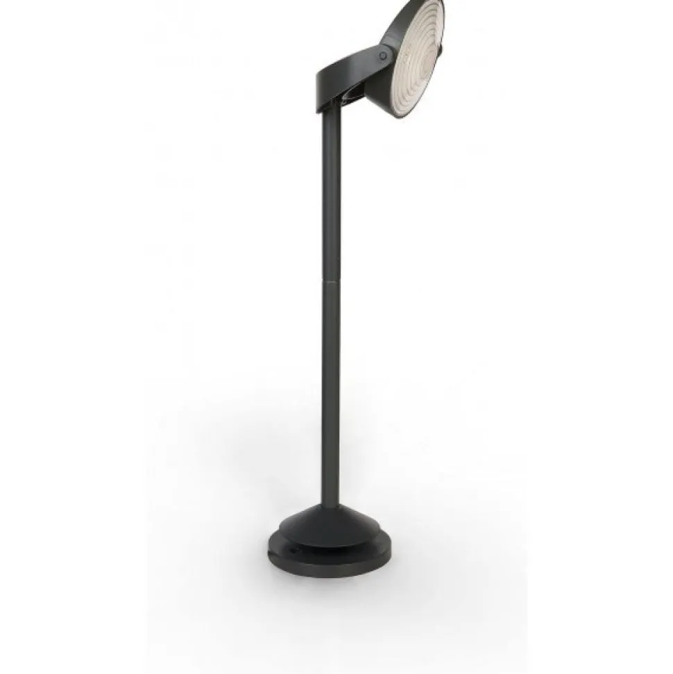 Lampadaire Solaire Lutec Stack Led Gris, 3 Lumieres