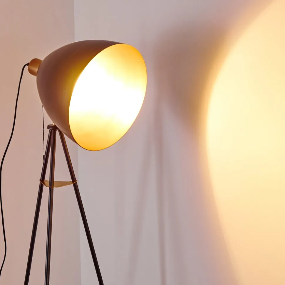 Lampadaire Sorsele Cuivre, Noir, 1 Lumiere