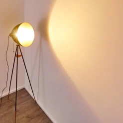 Lampadaire Sorsele Cuivre, Noir, 1 Lumiere