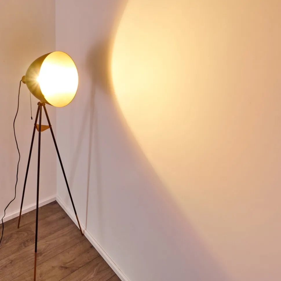 Lampadaire Sorsele Cuivre, Noir, 1 Lumiere
