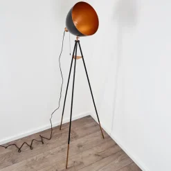 Lampadaire Sorsele Cuivre, Noir, 1 Lumiere
