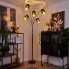 Lampadaire Tallaboa Noir, 5 Lumieres