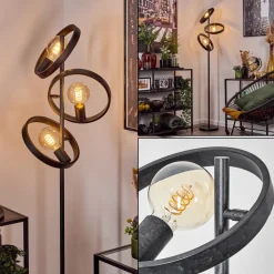 Lampadaire Theareabarivat Anthracite, 3 Lumieres