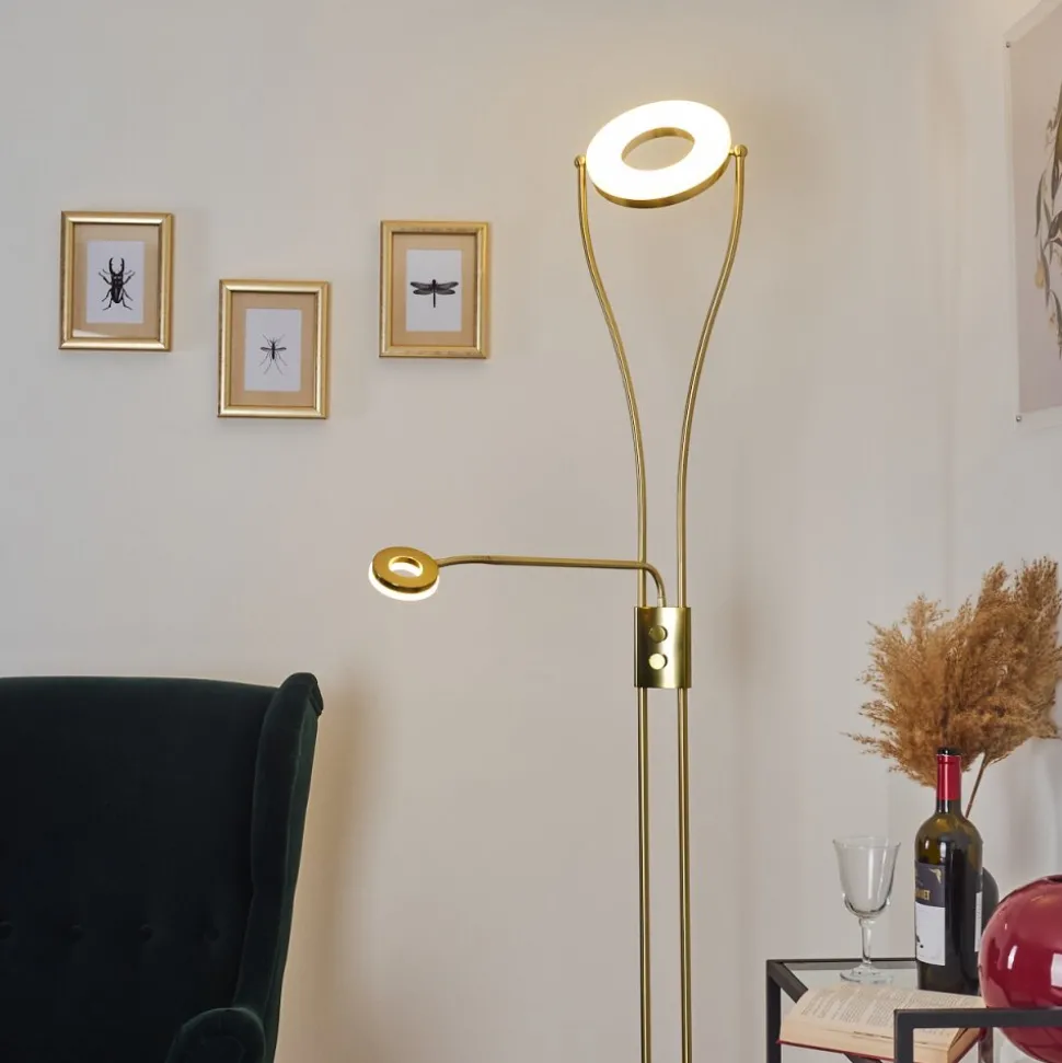 Lampadaire Tierz Led Laiton, 2 Lumieres