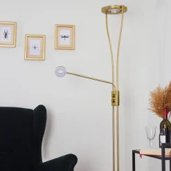 Lampadaire Tierz Led Laiton, 2 Lumieres