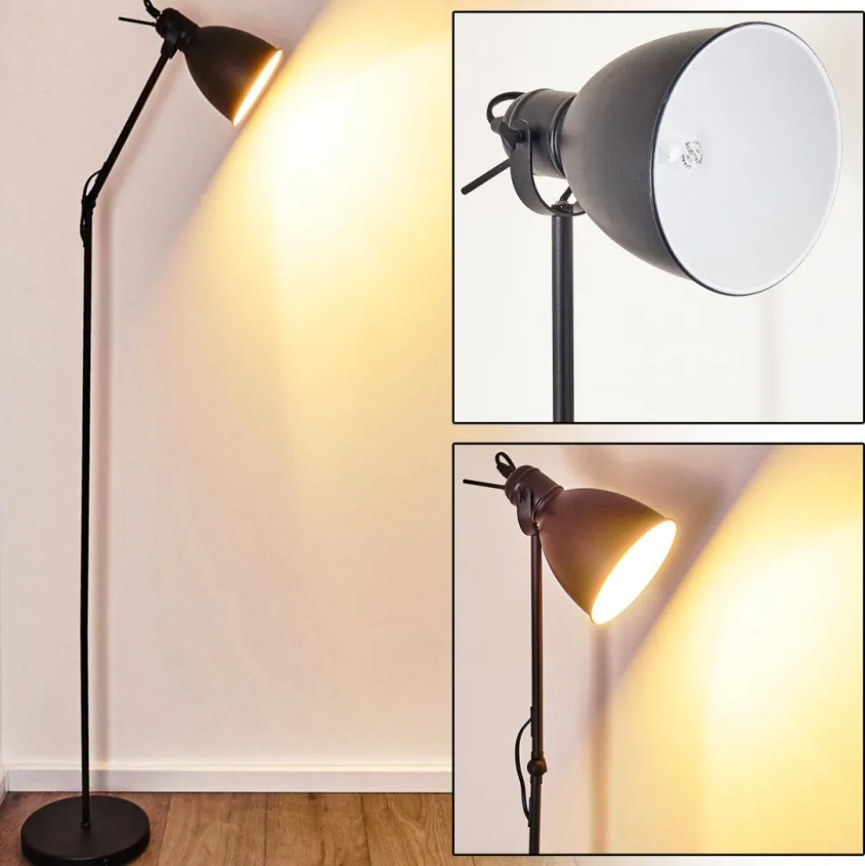 Lampadaire Timola Noir, 1 Lumiere