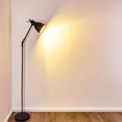 Lampadaire Timola Noir, 1 Lumiere