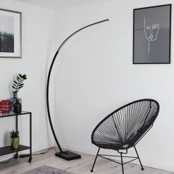 Lampadaire Tobillos Led Noir, 1 Lumiere