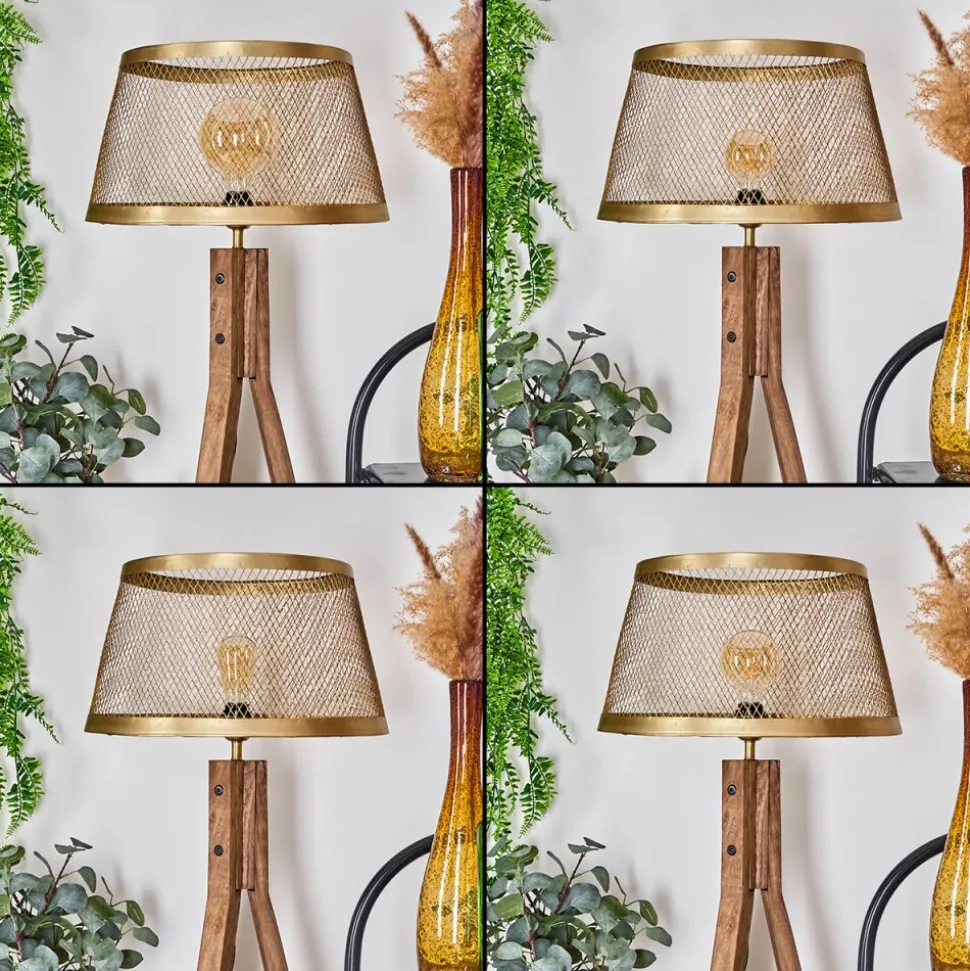 Lampadaire Tomaca Laiton, Ecru, 1 Lumiere
