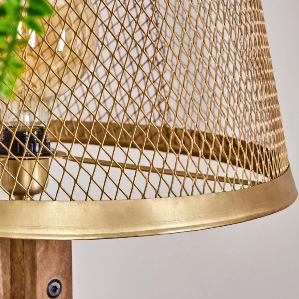 Lampadaire Tomaca Laiton, Ecru, 1 Lumiere