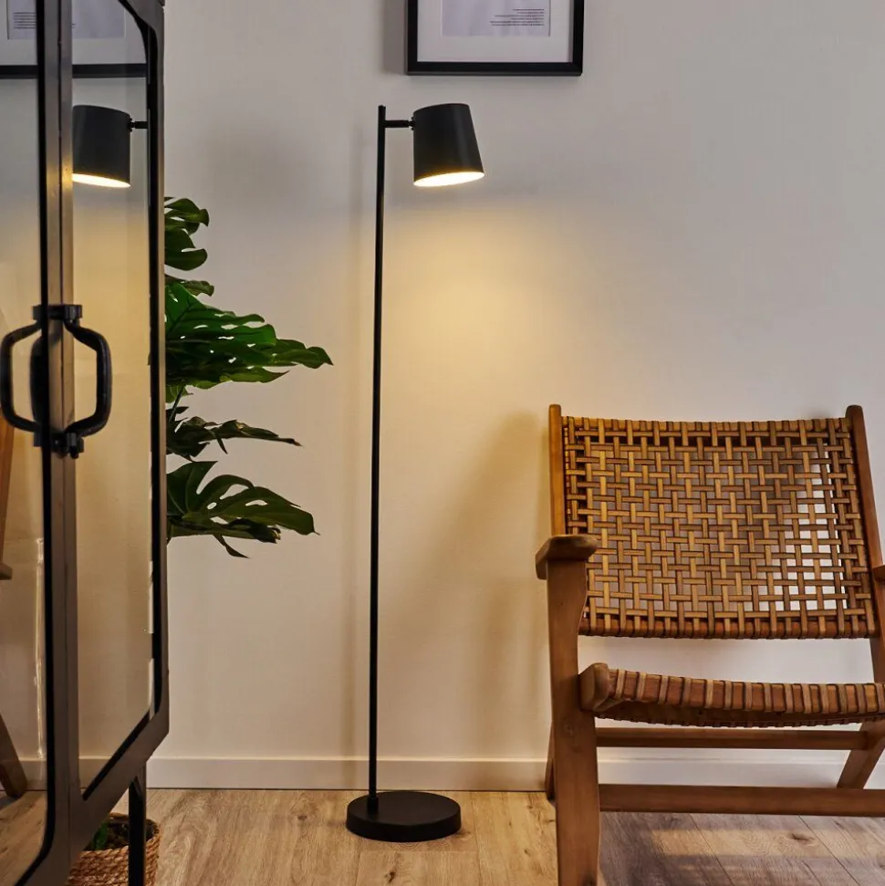 Lampadaire Tontolos Led Noir, 1 Lumiere