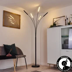 Lampadaire Totara Led Noir, 5 Lumieres