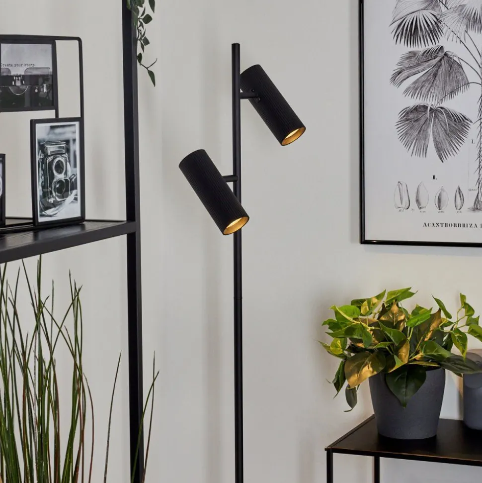 Lampadaire Trutielle Noir, 2 Lumieres