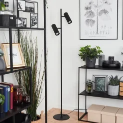 Lampadaire Trutielle Noir, 2 Lumieres