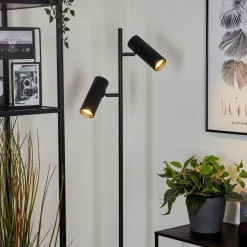 Lampadaire Trutielle Noir, 2 Lumieres