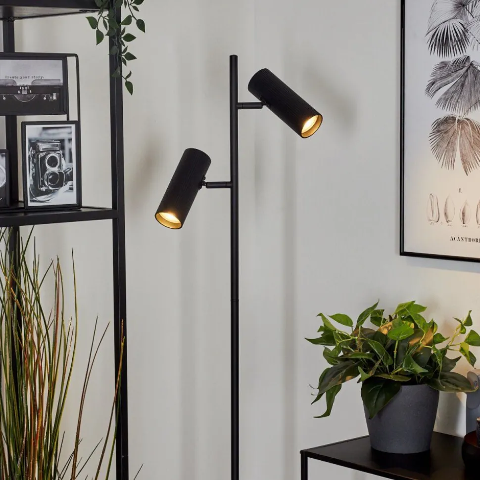 Lampadaire Trutielle Noir, 2 Lumieres