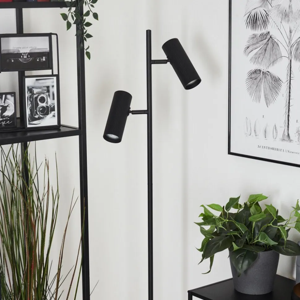 Lampadaire Trutielle Noir, 2 Lumieres