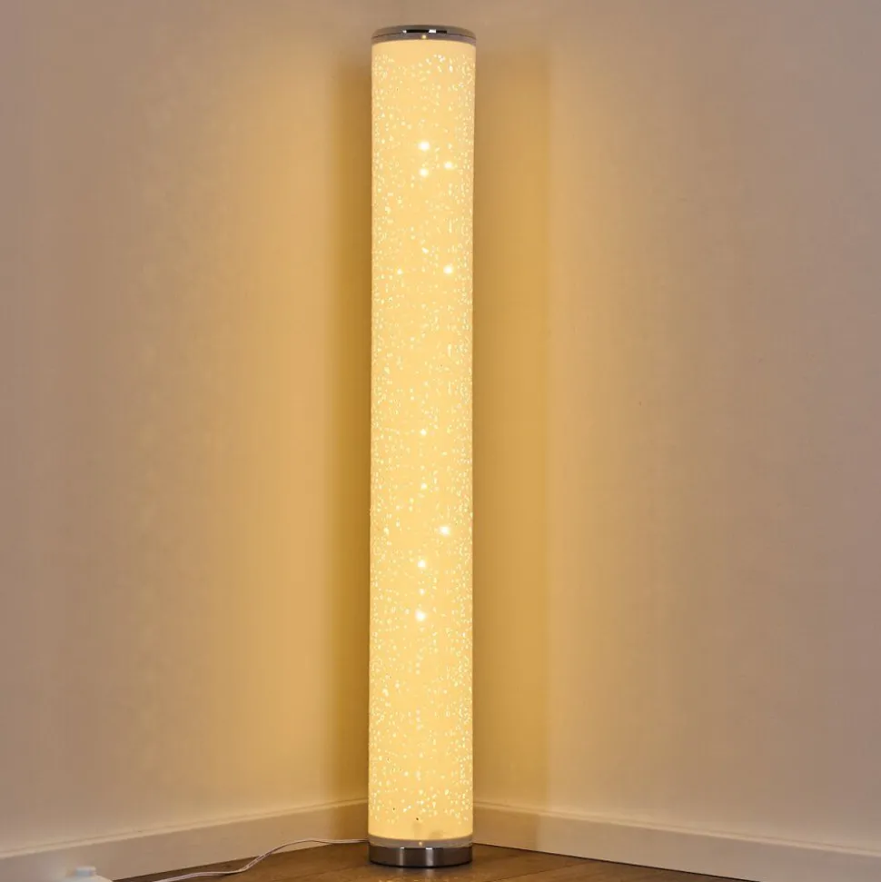 Lampadaire Tumba Led Blanc, 1 Lumiere, Telecommandes, Changeur De Couleurs