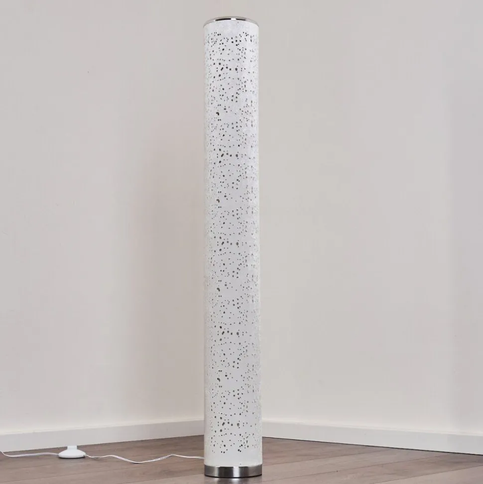 Lampadaire Tumba Led Blanc, 1 Lumiere, Telecommandes, Changeur De Couleurs