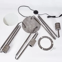 Lampadaire Tyldom Argent Oxyde, 3 Lumieres