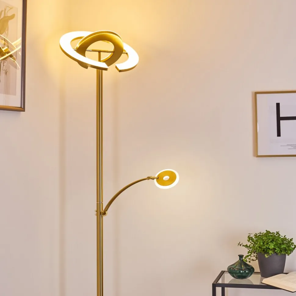 Lampadaire Umag Led Laiton, 2 Lumieres