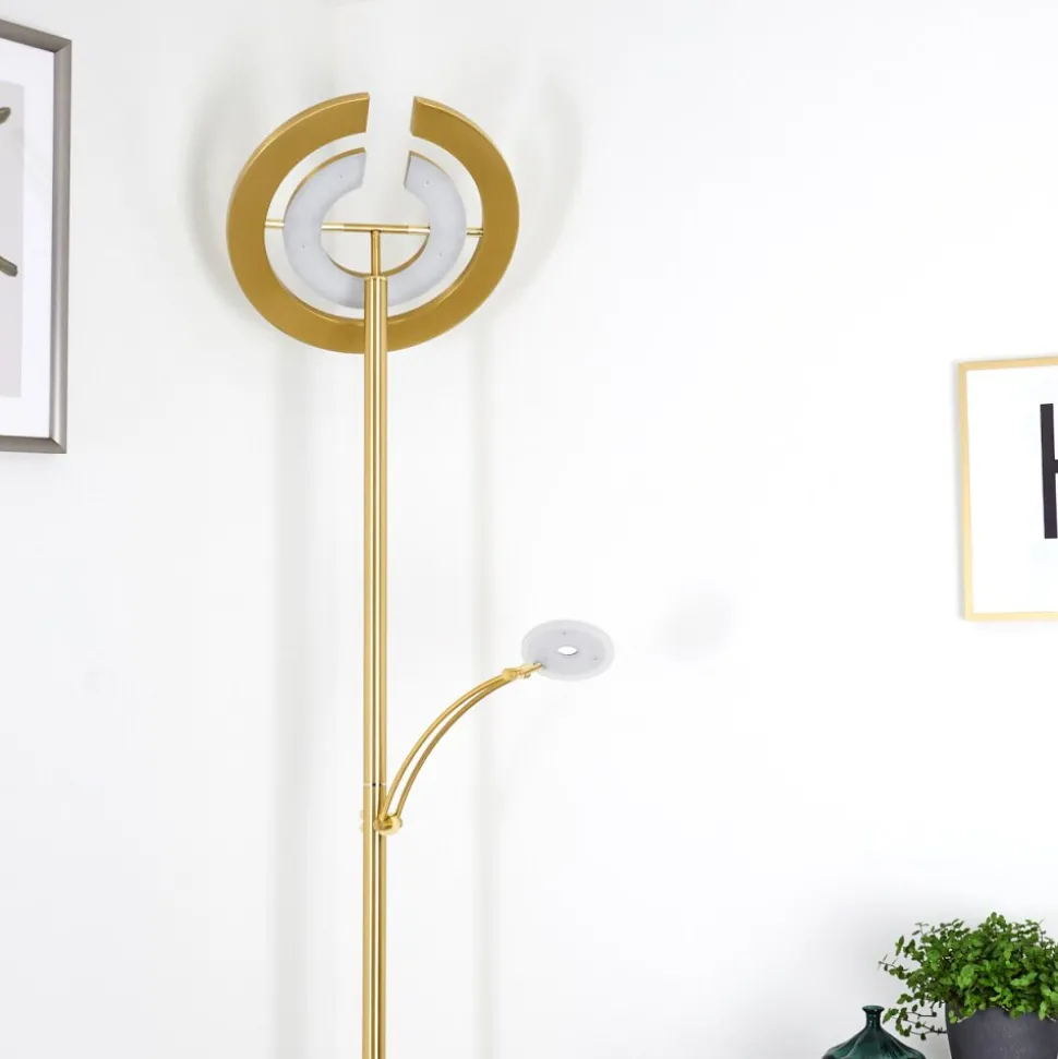 Lampadaire Umag Led Laiton, 2 Lumieres