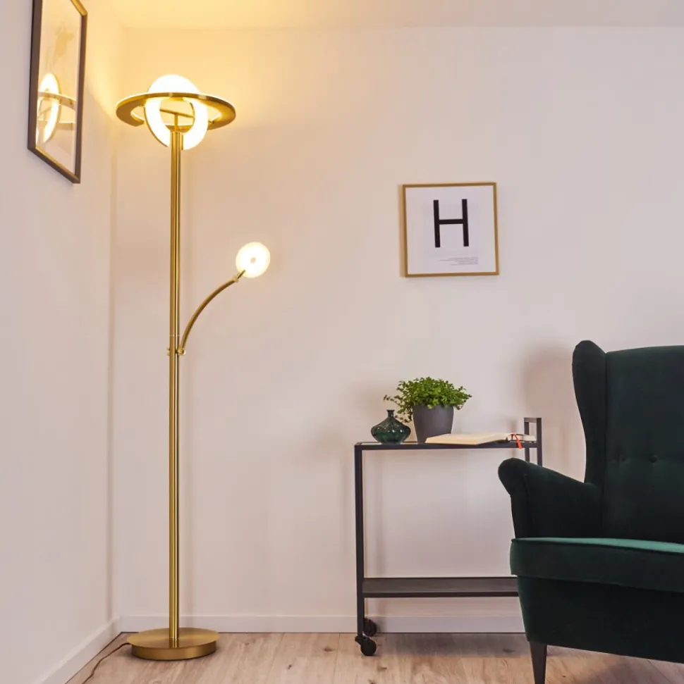 Lampadaire Umag Led Laiton, 2 Lumieres
