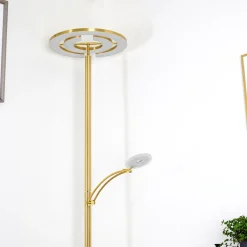 Lampadaire Umag Led Laiton, 2 Lumieres